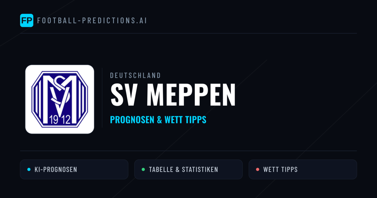 SV Meppen Prognosen & Statistiken