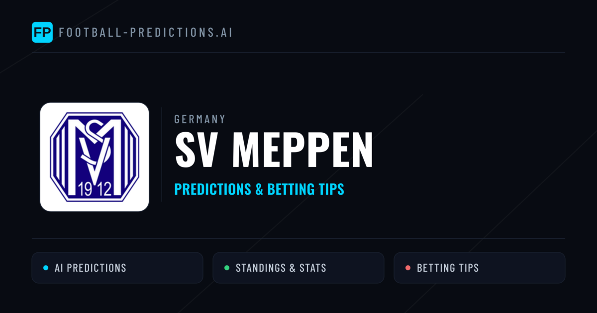 SV Meppen Predictions & Stats