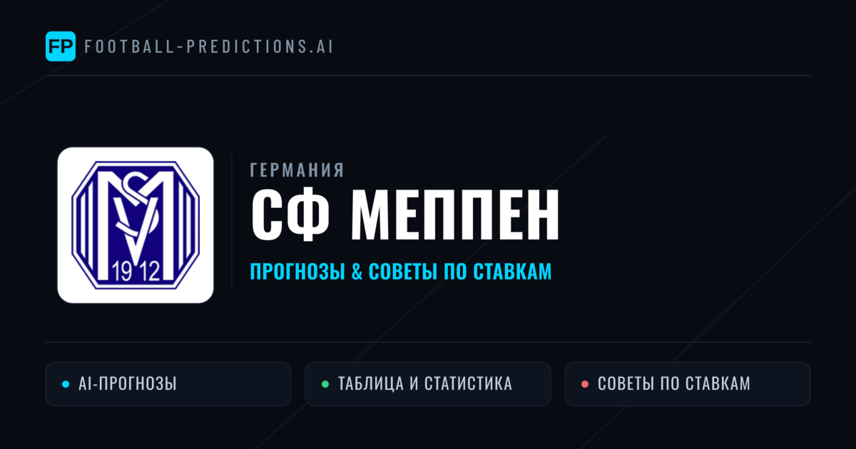 СФ Меппен прогнозы и статистика