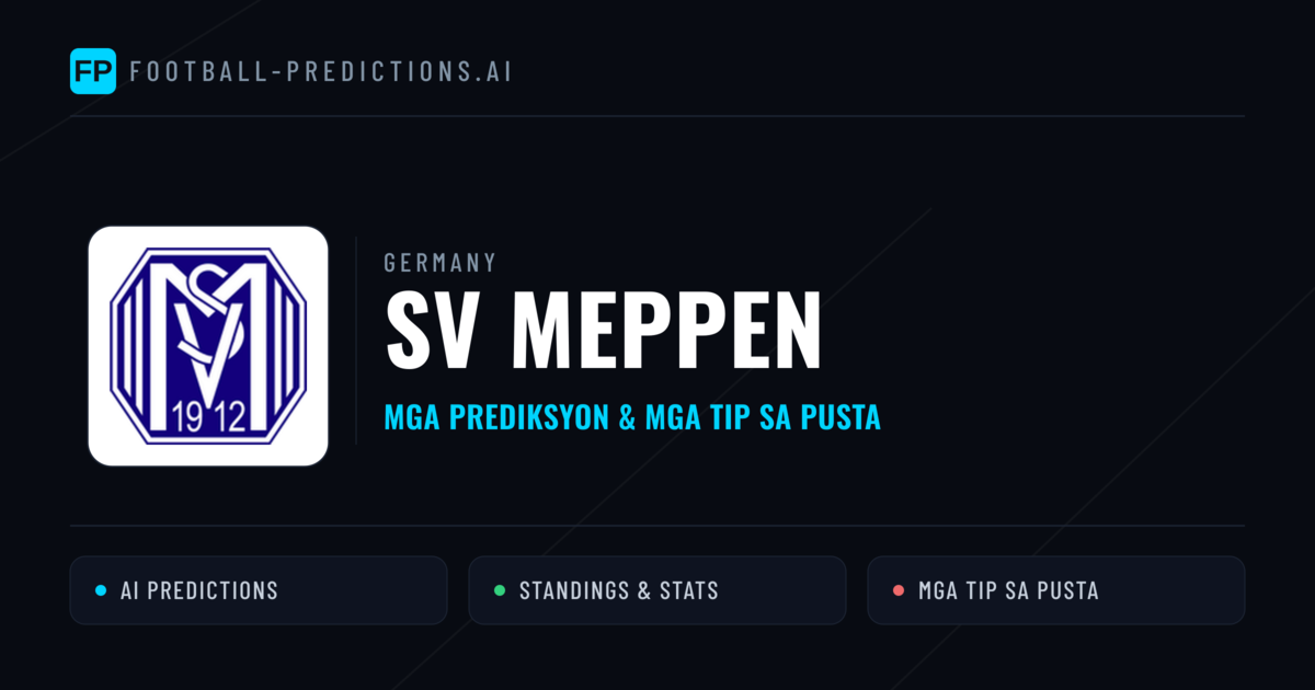 SV Meppen Predictions & Stats