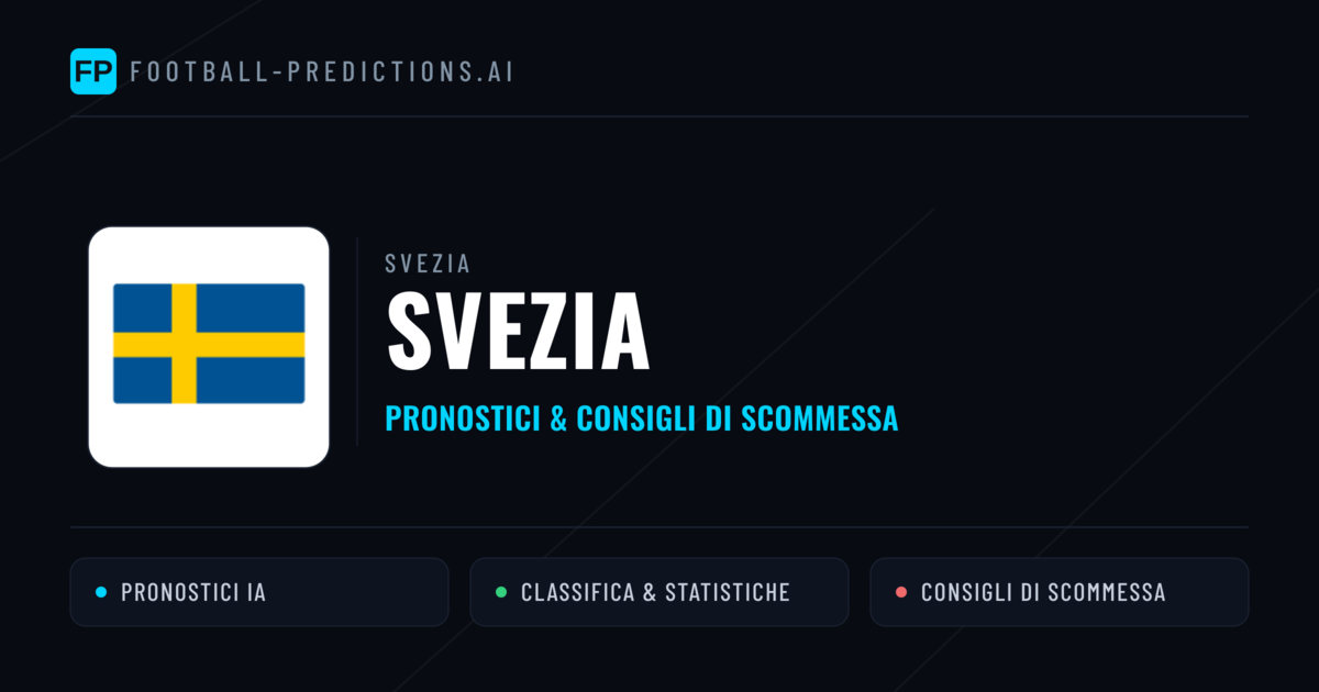 Pronostici e Statistiche Svezia
