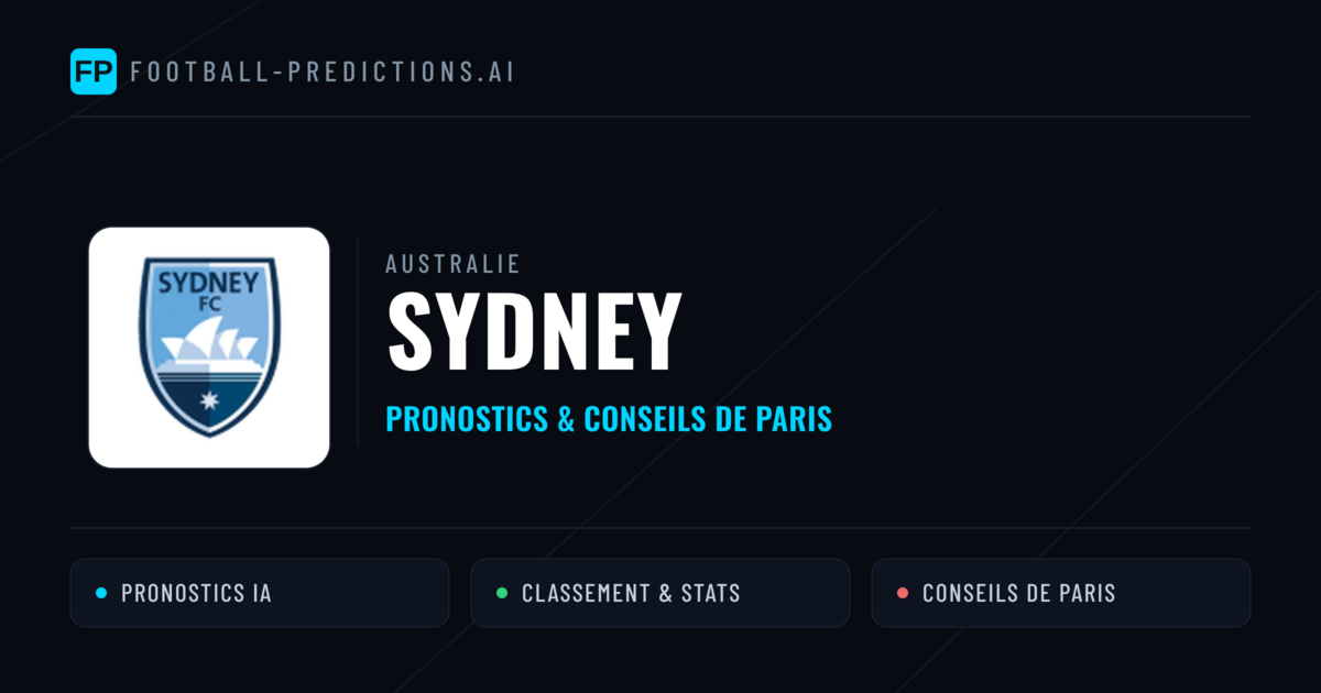 Sydney Pronostics & Statistiques