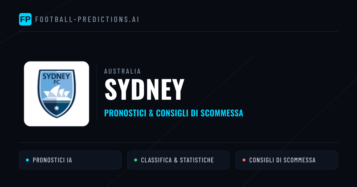 Pronostici e Statistiche Sydney