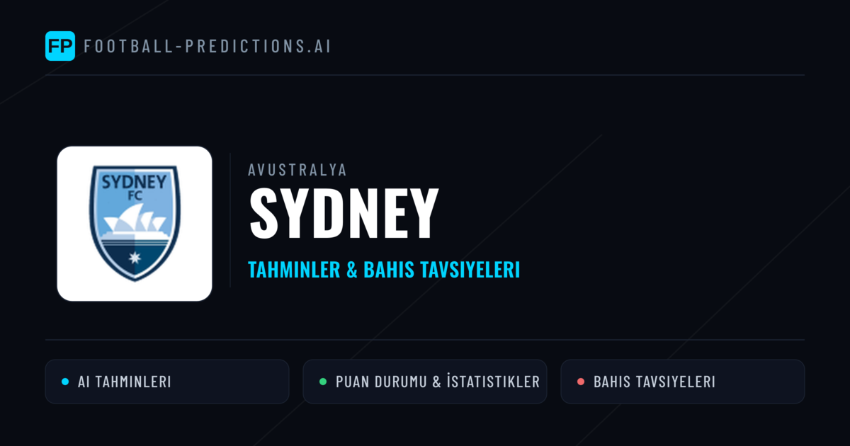 Sydney Tahminleri & İstatistikler