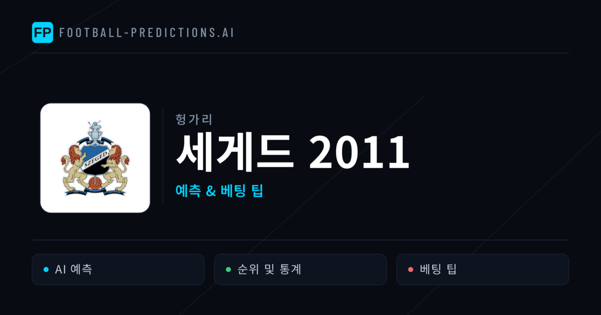 세게드 2011 축구 예측 & 통계