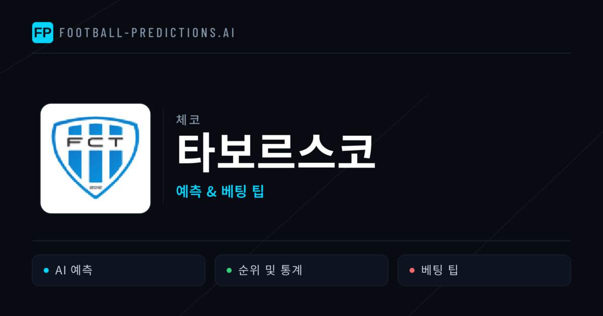 타보르스코 축구 예측 & 통계