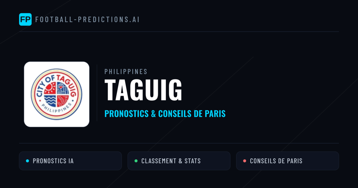 Taguig Pronostics & Statistiques