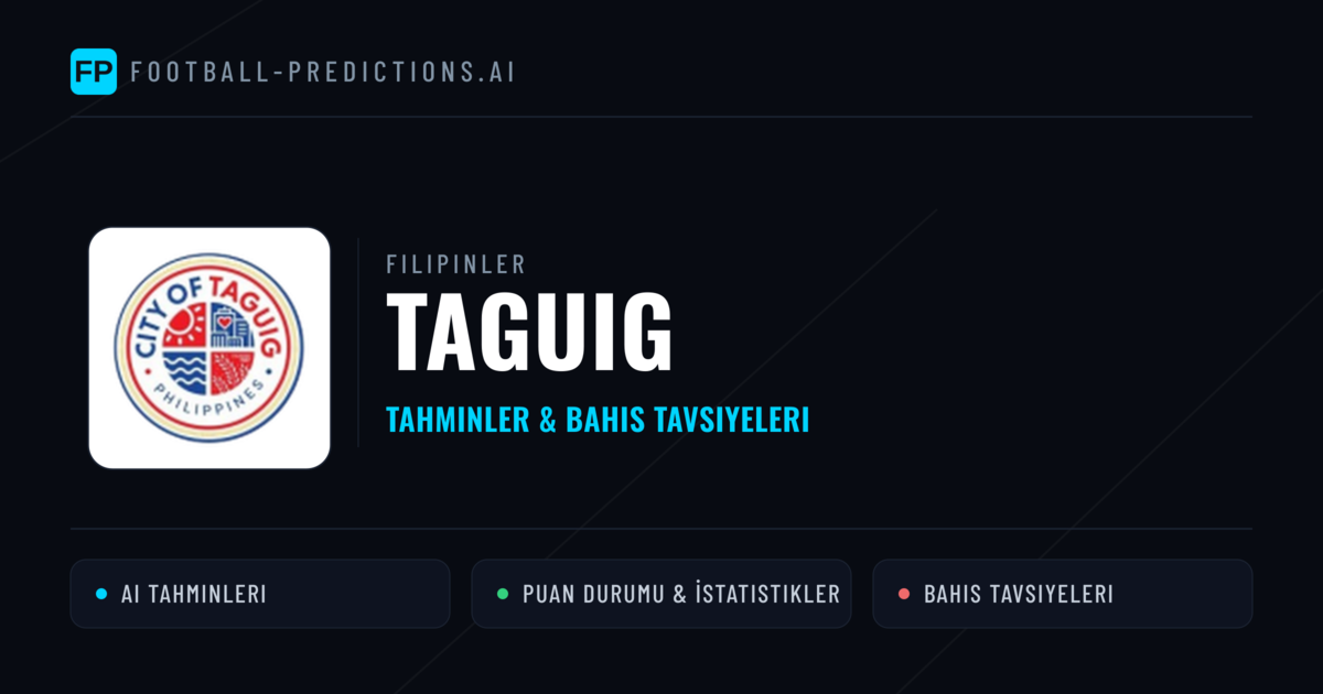 Taguig Tahminleri & İstatistikler