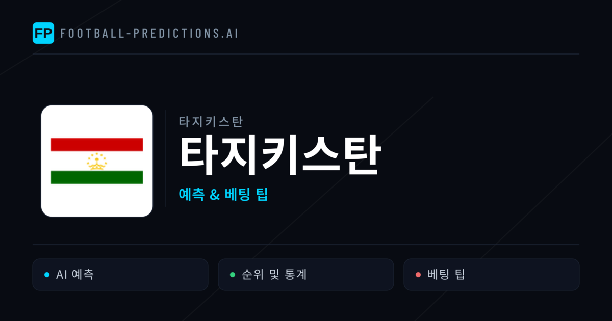 타지키스탄 축구 예측 & 통계