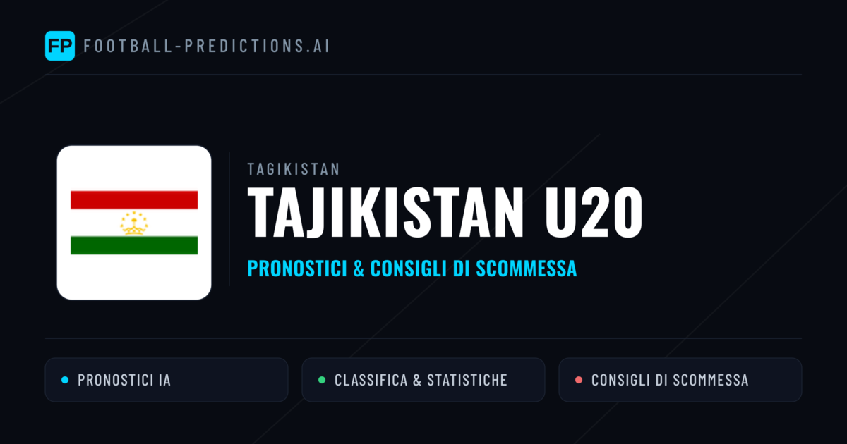 Pronostici e Statistiche Tajikistan U20