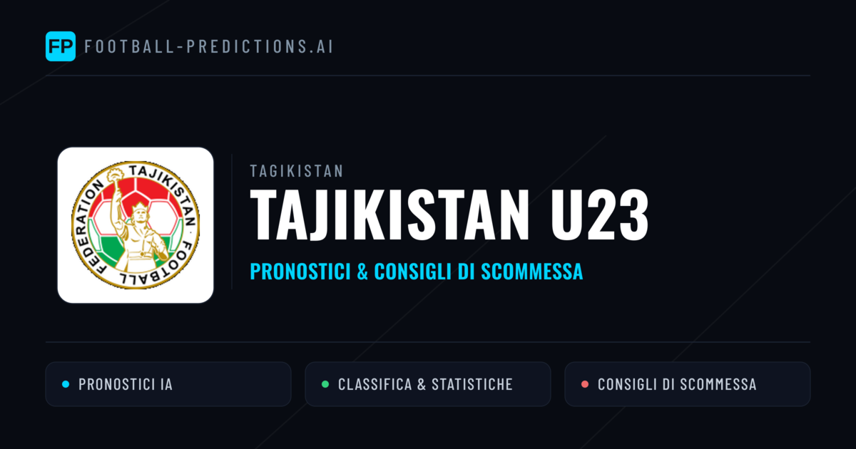 Pronostici e Statistiche Tajikistan U23