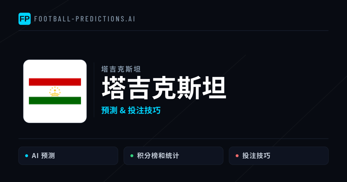 塔吉克斯坦 運彩分析｜足球預測與數據
