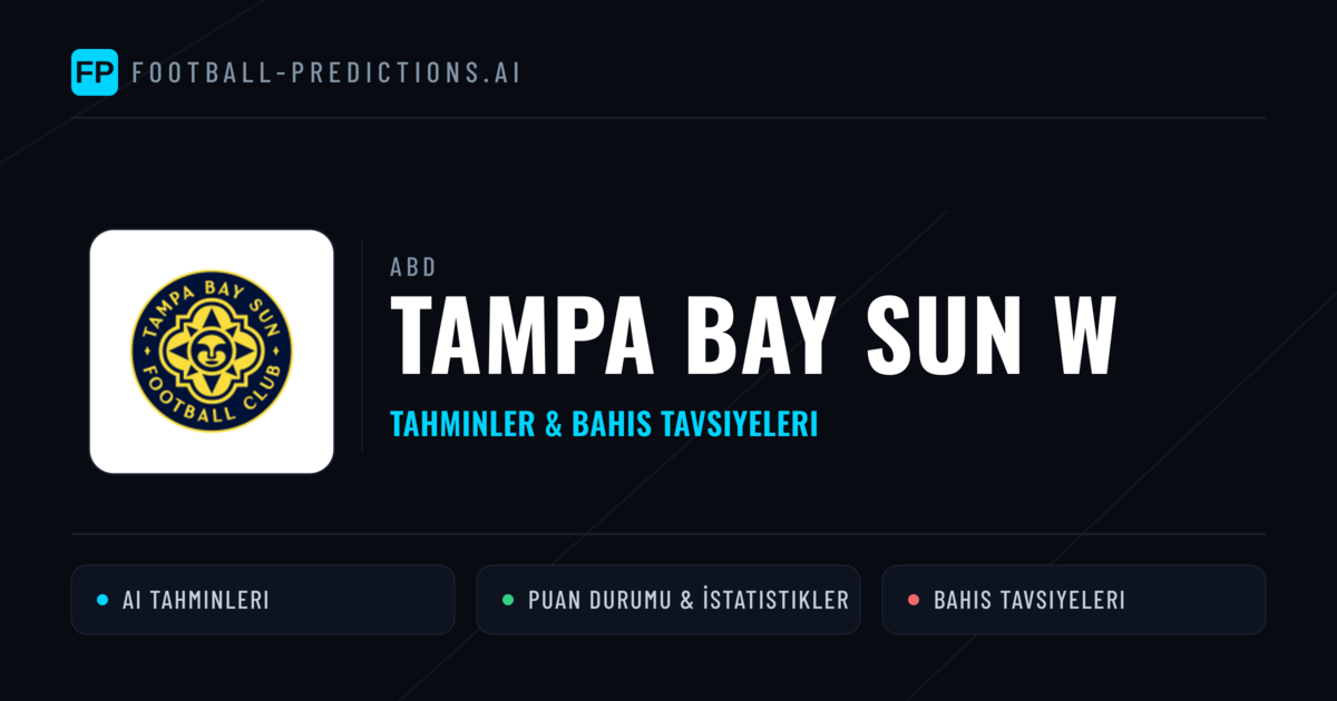 Tampa Bay Sun W Tahminleri & İstatistikler