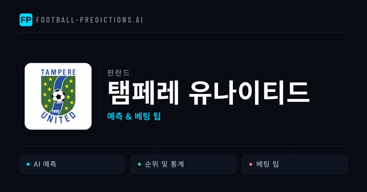 탬페레 유나이티드 축구 예측 & 통계