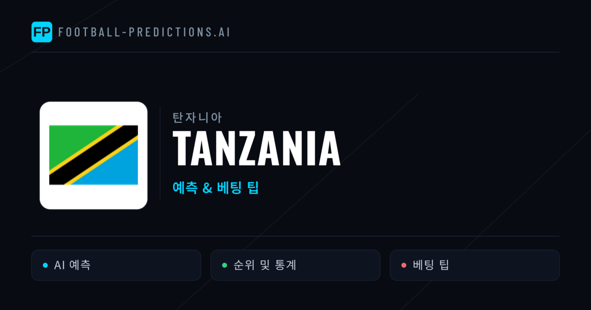 Tanzania 축구 예측 & 통계