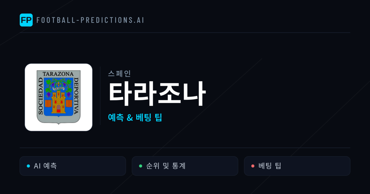 타라조나 축구 예측 & 통계