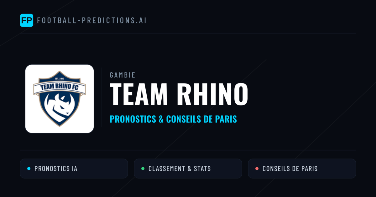 Team Rhino Pronostics & Statistiques
