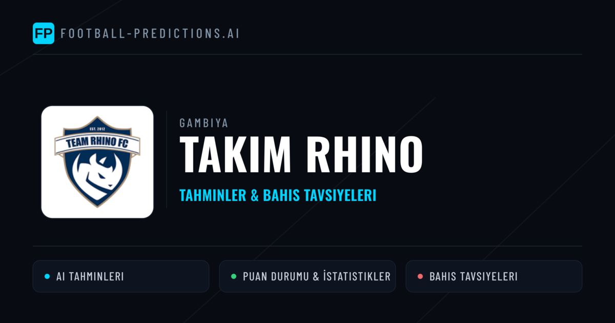 Takım Rhino Tahminleri & İstatistikler
