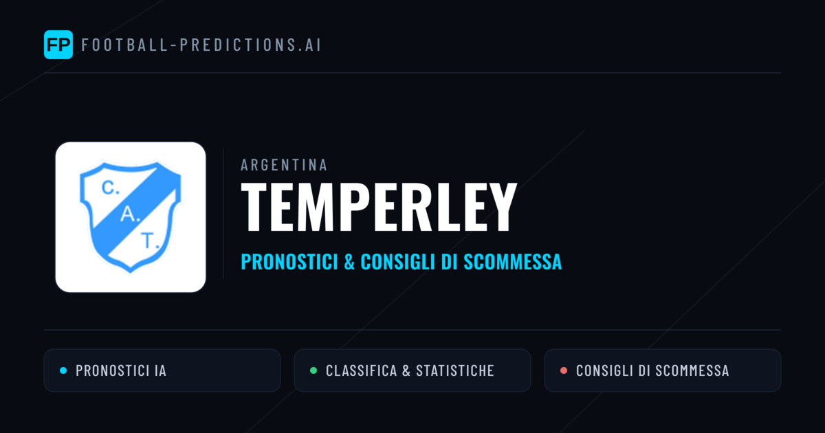 Pronostici e Statistiche Temperley