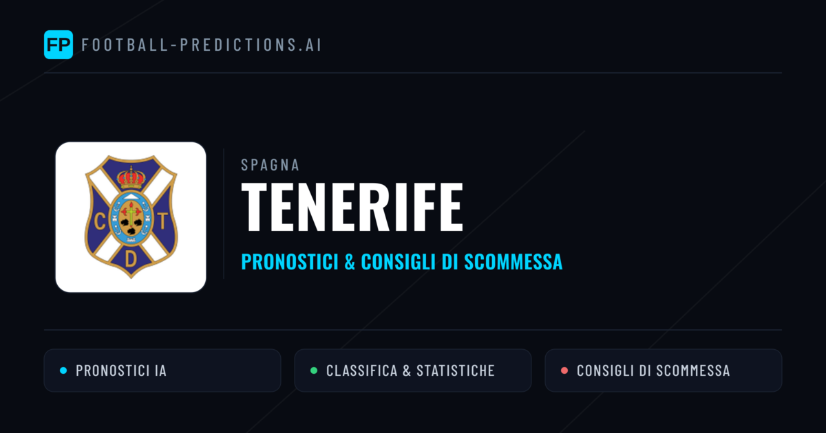 Pronostici e Statistiche Tenerife