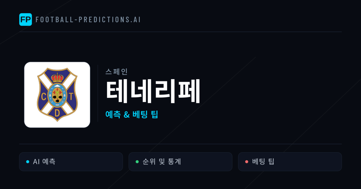 테네리페 축구 예측 & 통계