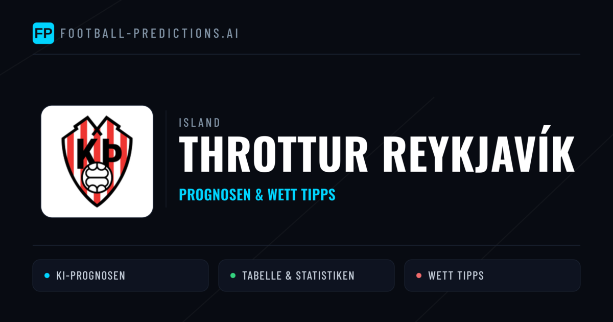 Throttur Reykjavík Prognosen & Statistiken