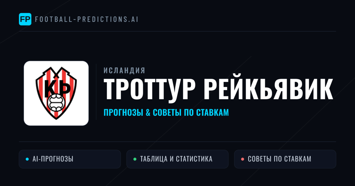 Троттур Рейкьявик прогнозы и статистика