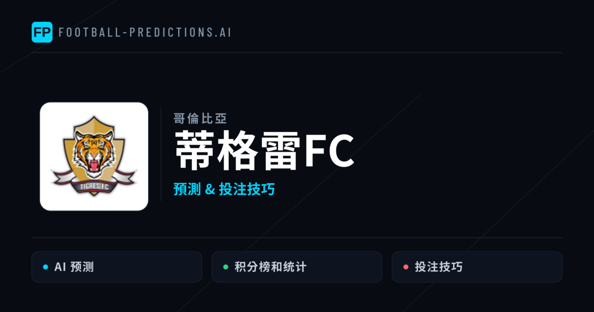 蒂格雷FC 運彩分析｜足球預測與數據