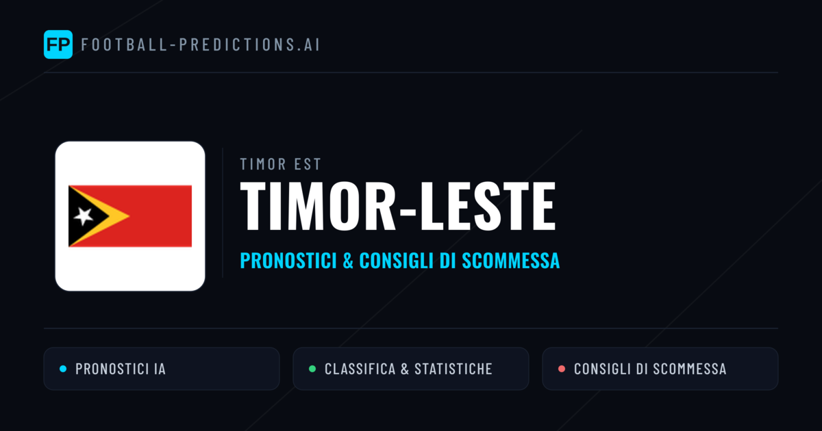 Pronostici e Statistiche Timor-Leste