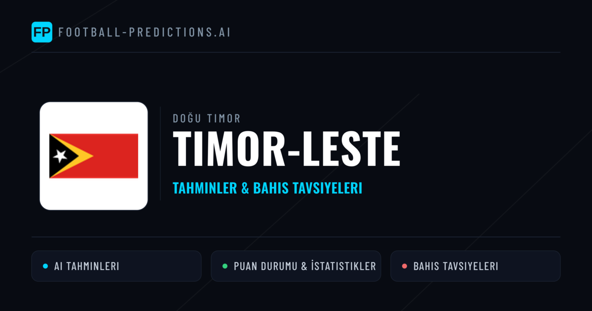Timor-Leste Tahminleri & İstatistikler