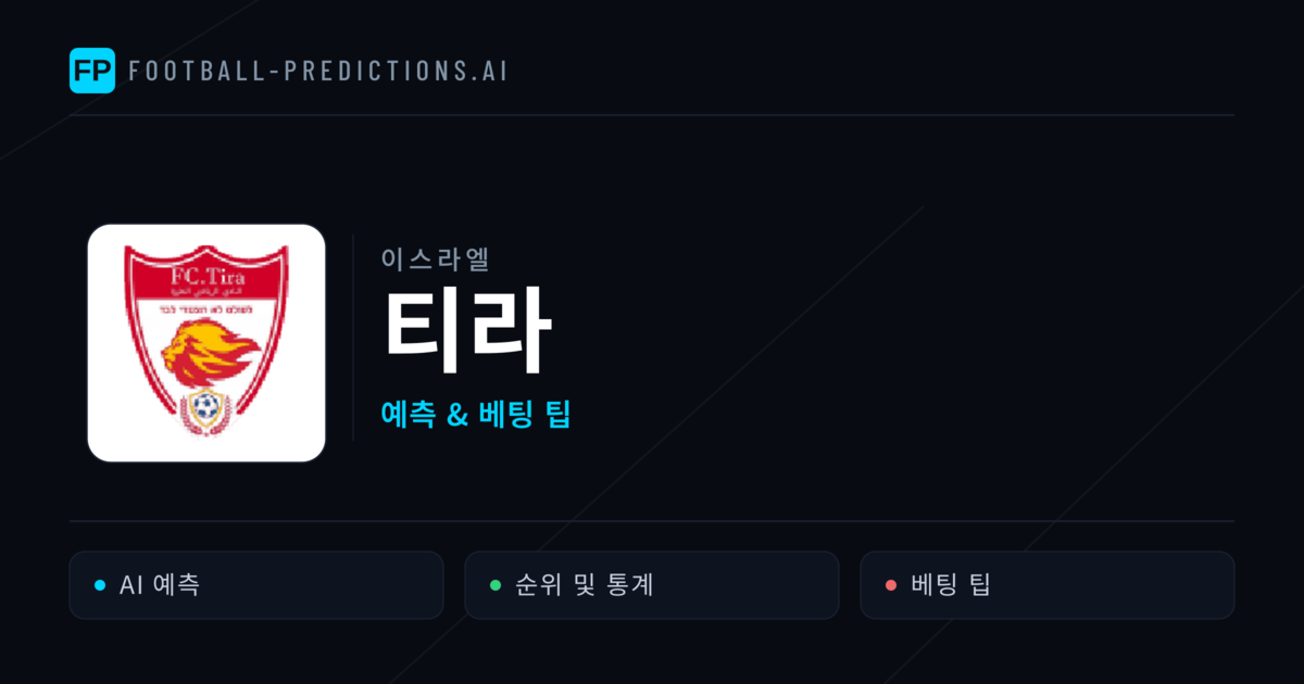 티라 축구 예측 & 통계
