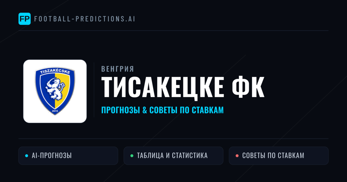 Тисакецке ФК прогнозы и статистика