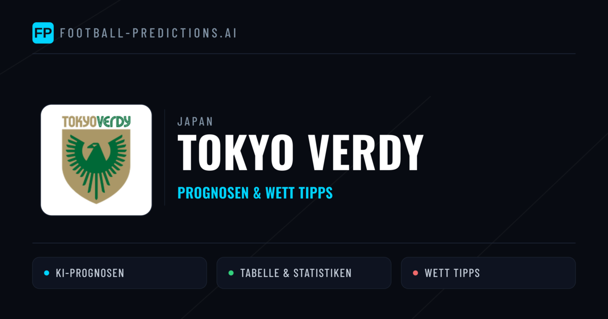 Tokyo Verdy Prognosen & Statistiken