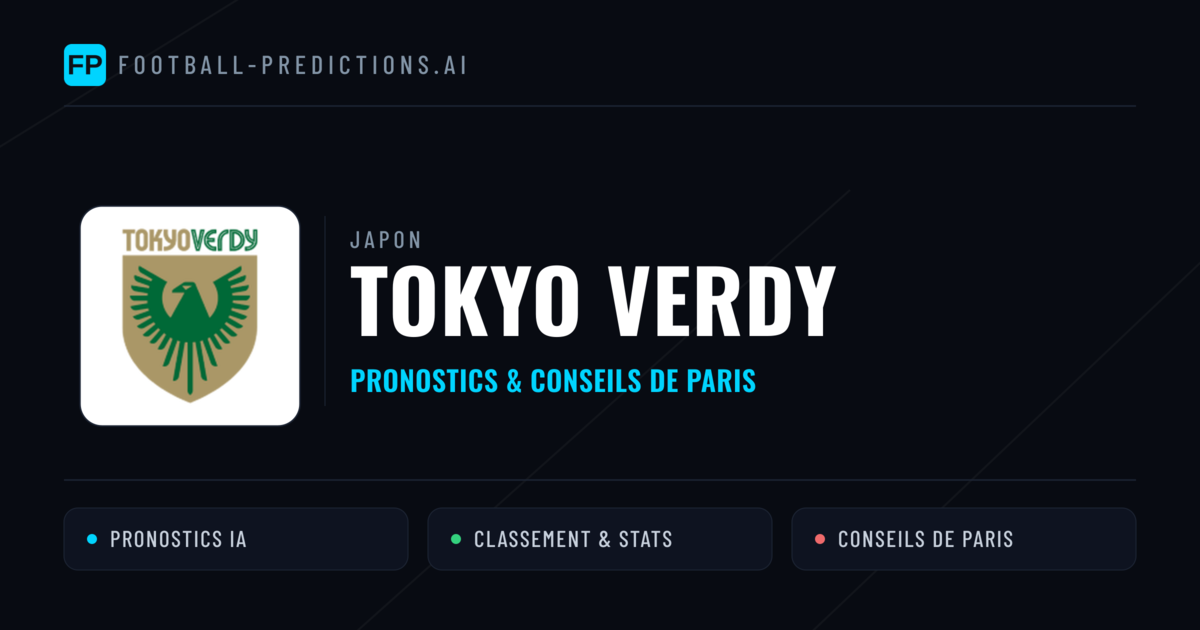 Tokyo Verdy Pronostics & Statistiques