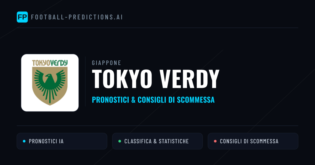 Pronostici e Statistiche Tokyo Verdy