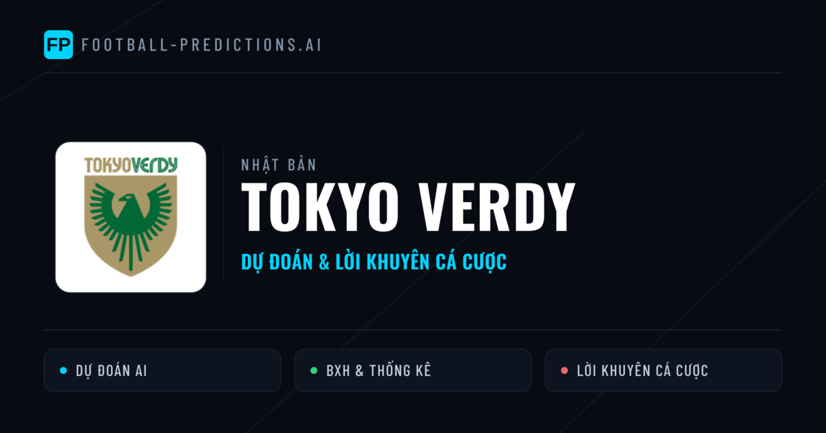 Tokyo Verdy Dự đoán & Thống kê