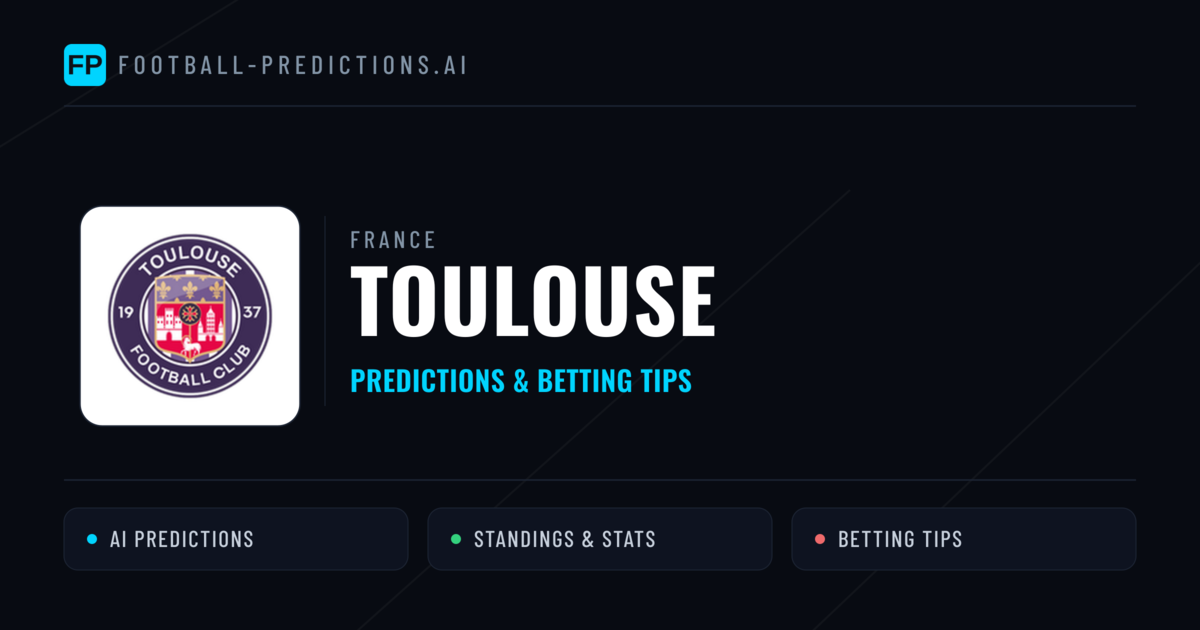 Toulouse Predictions & Stats