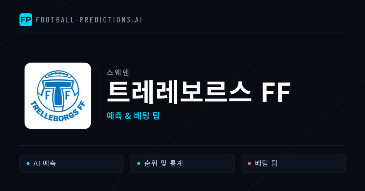 트레레보르스 FF 축구 예측 & 통계