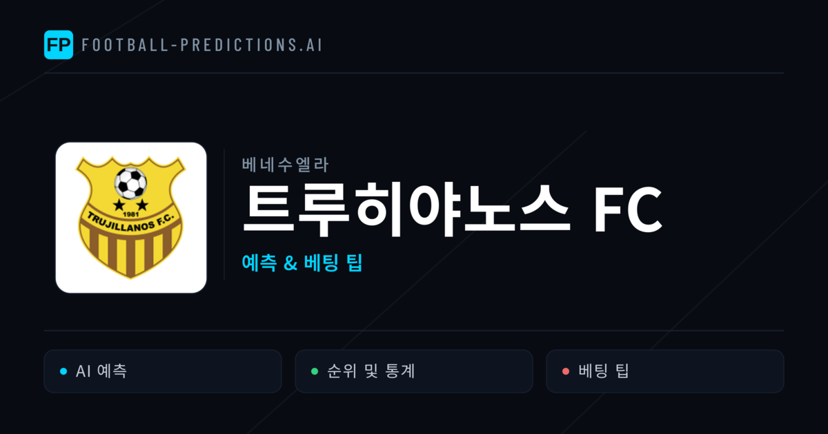 트루히야노스 FC 축구 예측 & 통계
