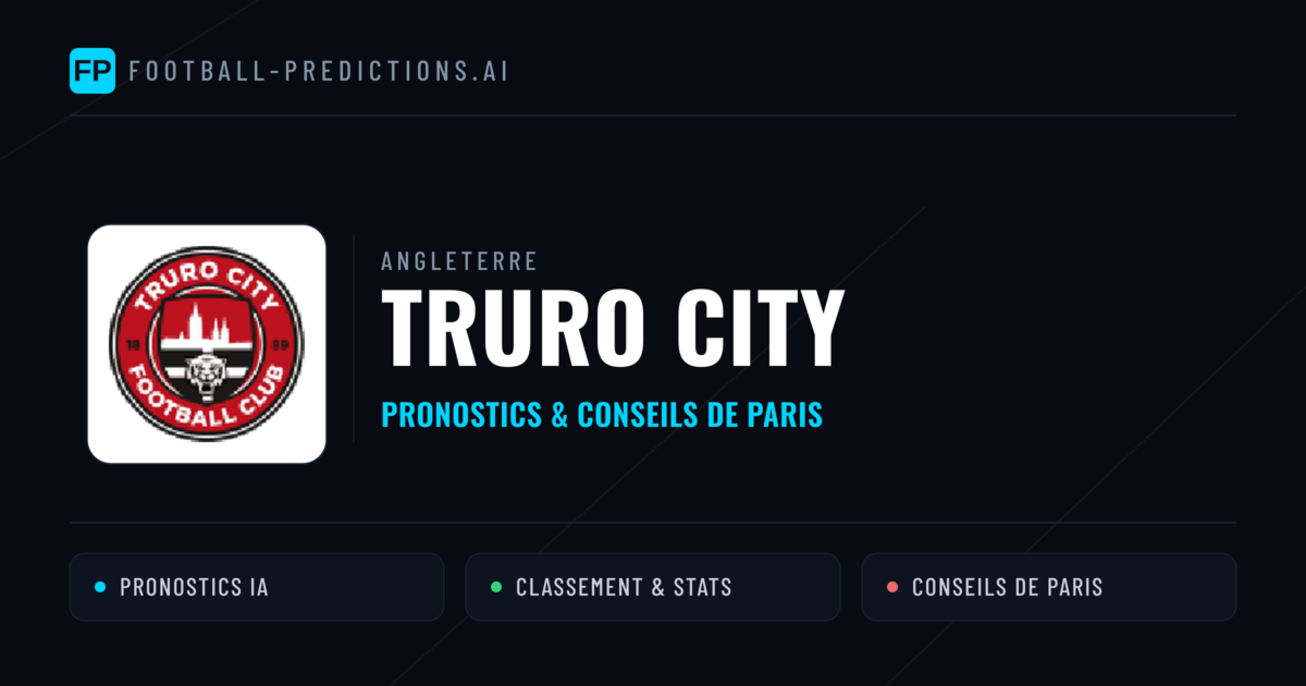 Truro City Pronostics & Statistiques