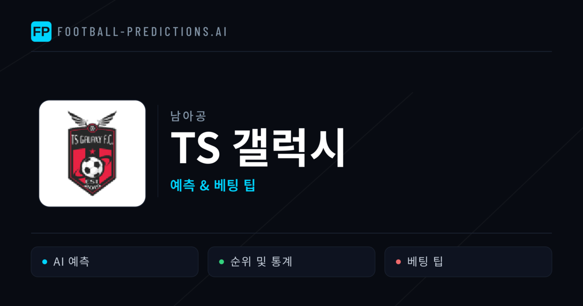 TS 갤럭시 축구 예측 & 통계
