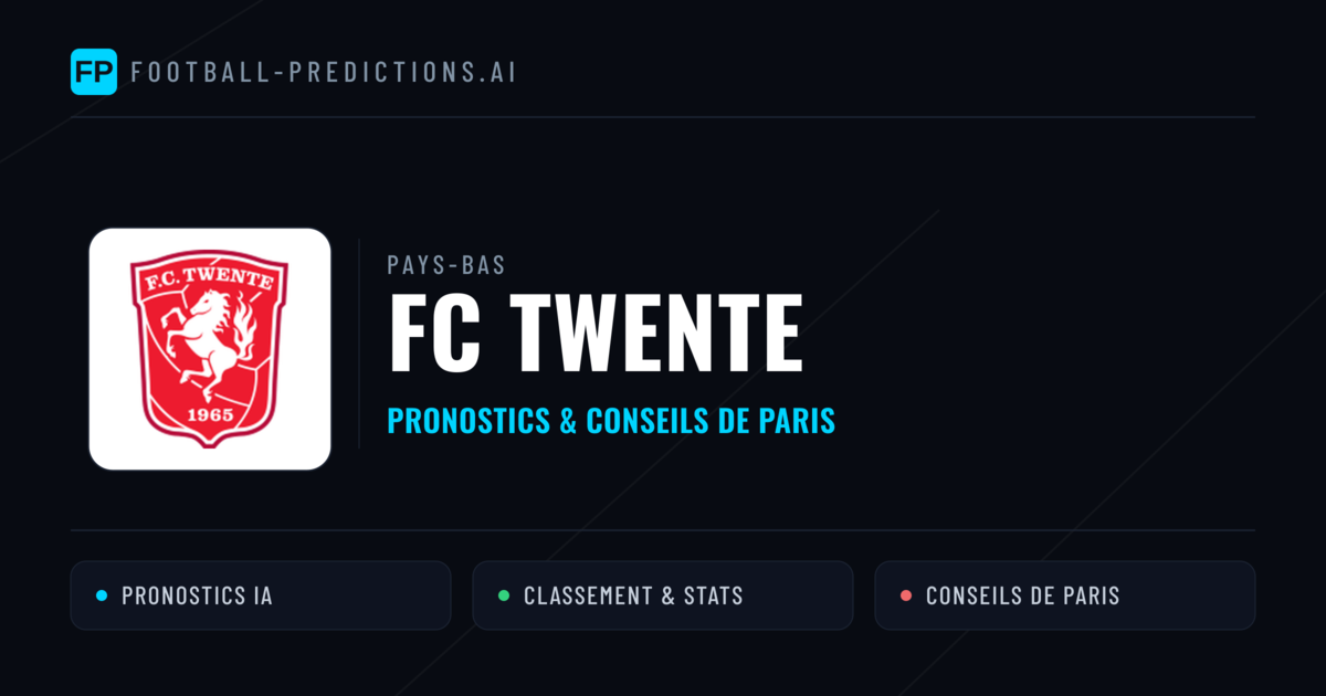 FC Twente Pronostics & Statistiques
