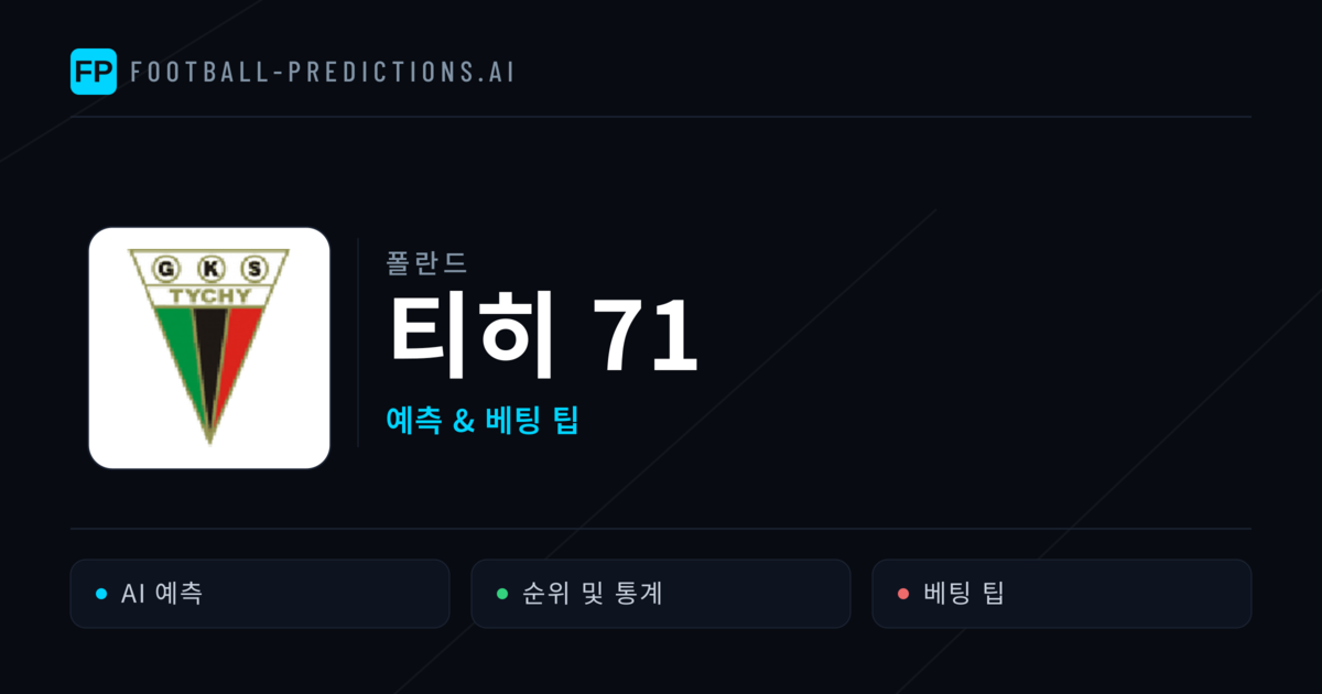 티히 71 축구 예측 & 통계