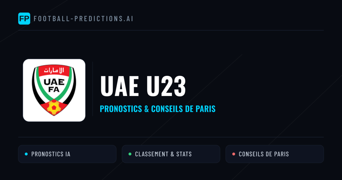 UAE U23 Pronostics & Statistiques