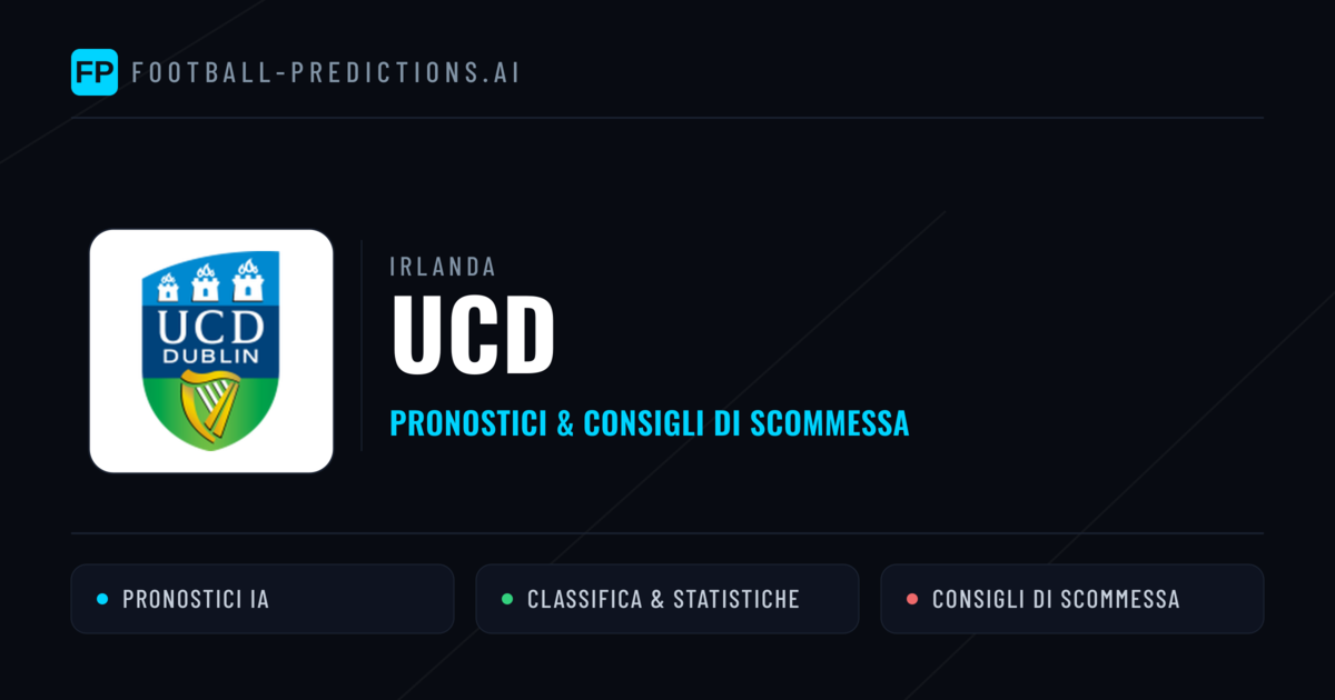 Pronostici e Statistiche UCD