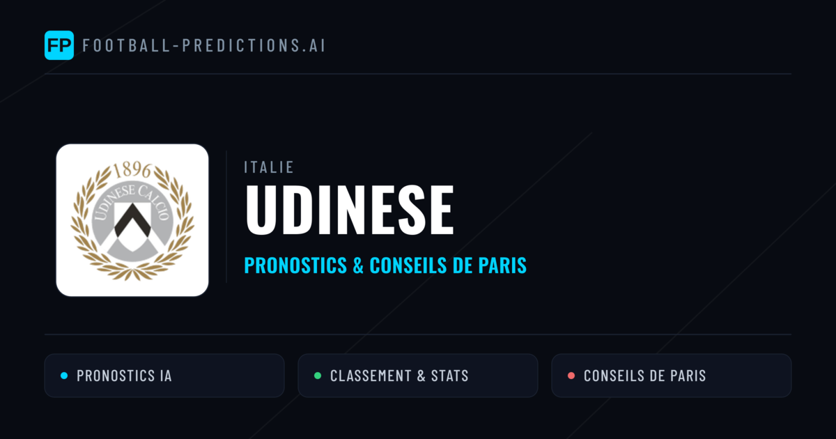Udinese Pronostics & Statistiques