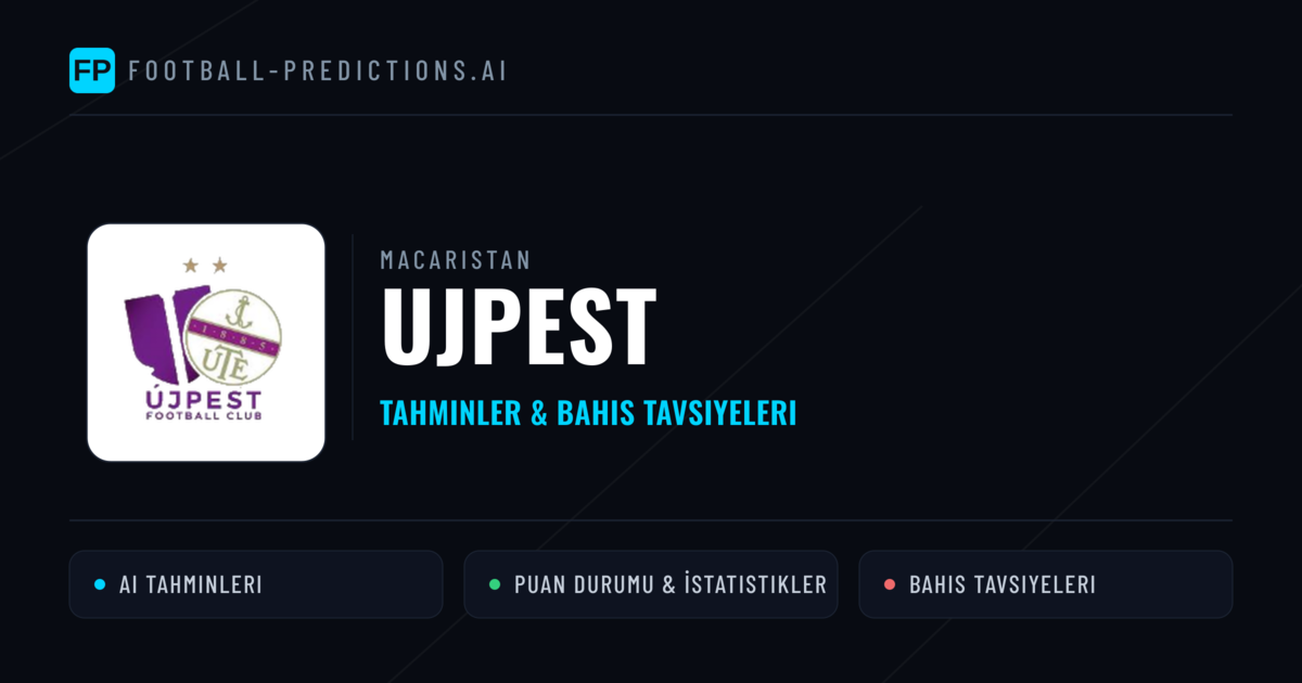 Ujpest Tahminleri & İstatistikler