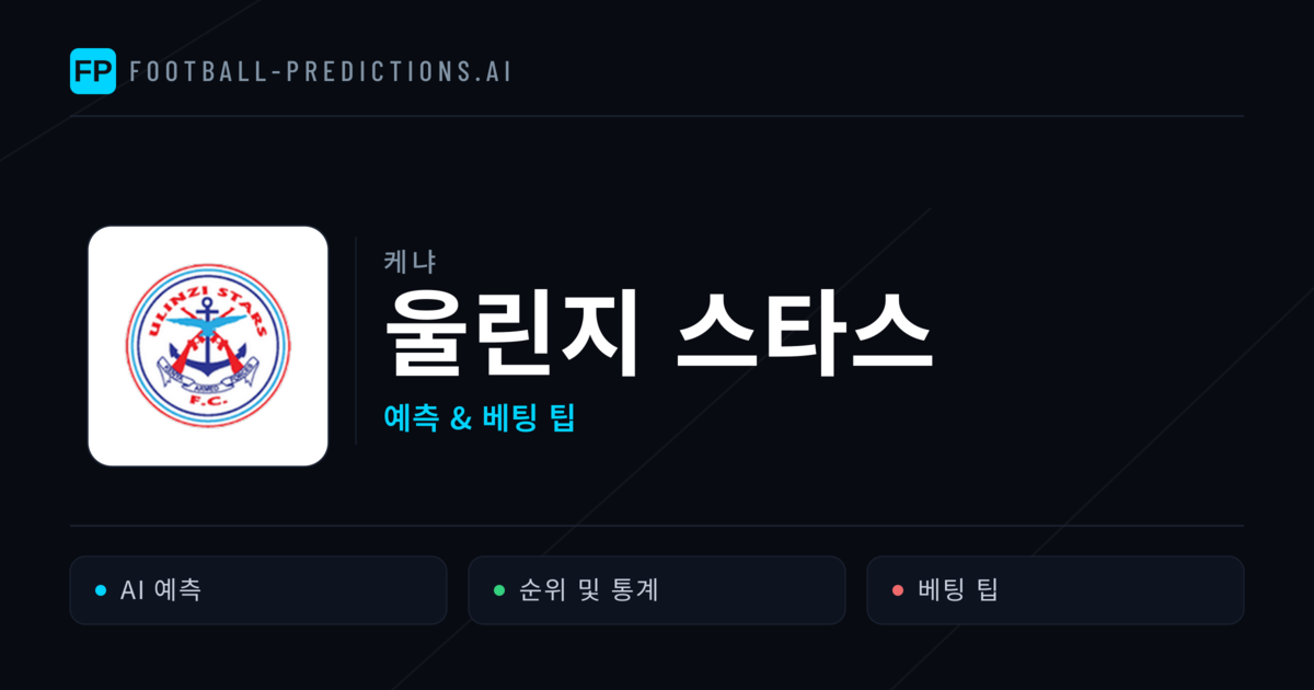 울린지 스타스 축구 예측 & 통계