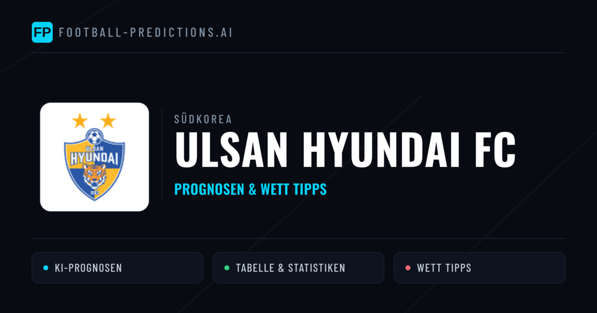 Ulsan Hyundai FC Prognosen & Statistiken
