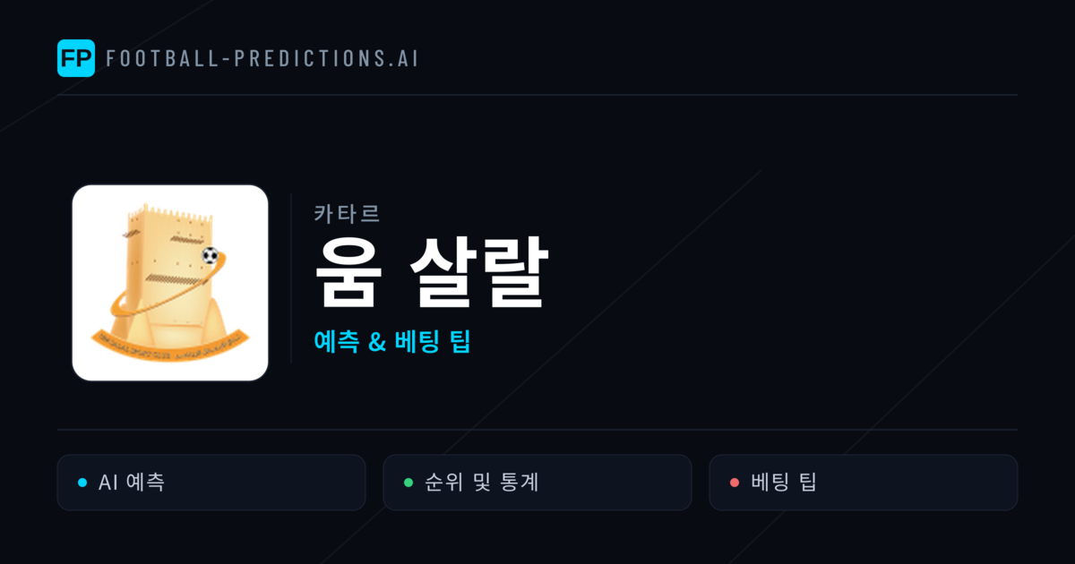 움 살랄 축구 예측 & 통계